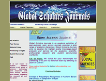 Tablet Screenshot of globalscholarsjournals.org